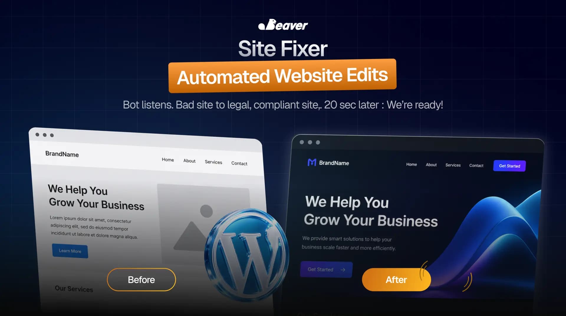 OpenClaw Site Fixer building legal pages and updating forms in WordPress after a compliance call