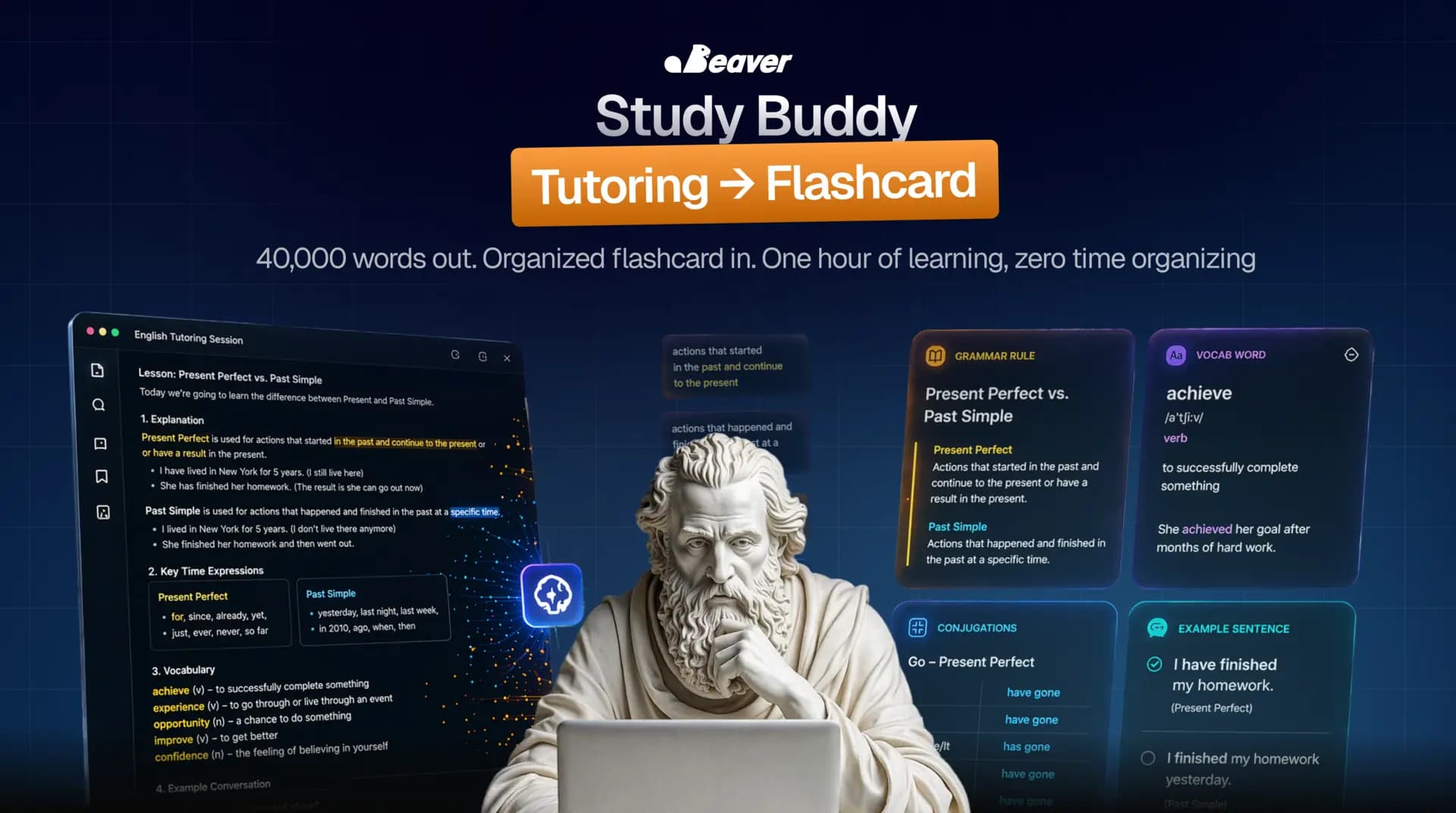 OpenClaw Study Buddy converting a tutoring transcript into deduplicated Anki flashcards